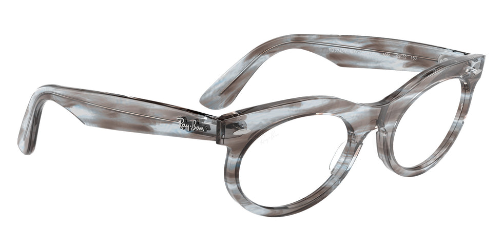 Ray-Ban RB2242V Wayfarer Oval 8361 53 - Striped Transparent Blue #id:rx2242v8361_s:100120