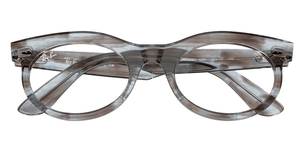 Ray-Ban RB2242V Wayfarer Oval 8361 53 - Striped Transparent Blue #id:rx2242v8361_s:100125