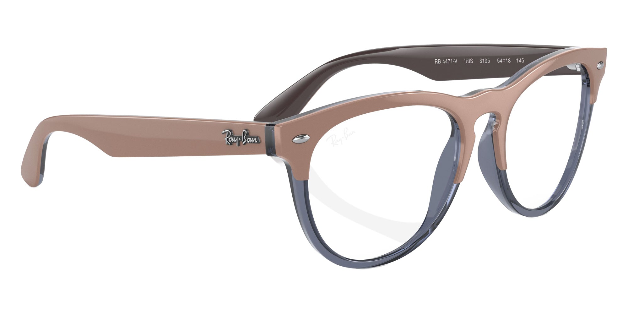 Ray-Ban RB4471V Iris 8195 51 - Beige on Transparent Dark Blue #id:rx4471v8195_s:100120