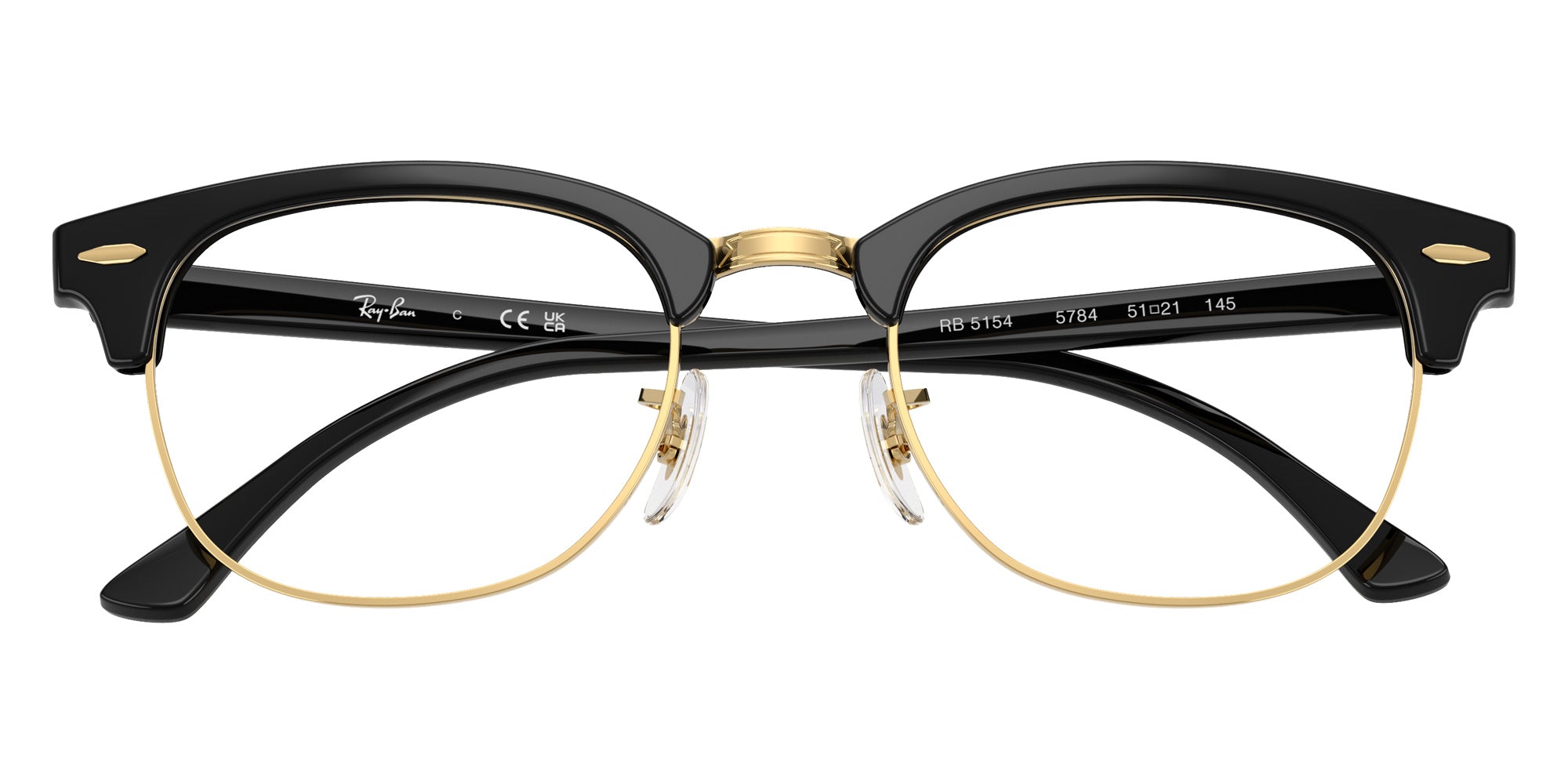 Ray-Ban RB5154 Clubmaster 5784 49 - Black & Gold #id:rx51545784_s:100125
