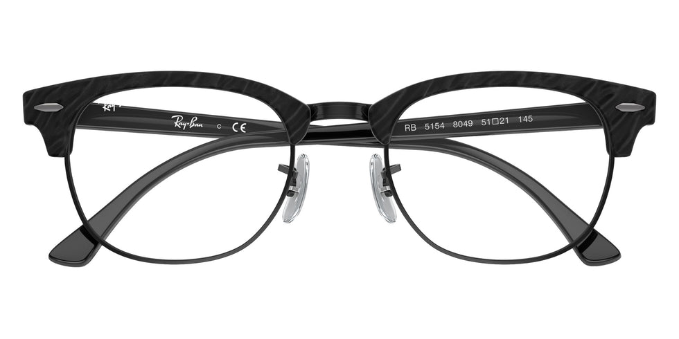 Ray-Ban RB5154 Clubmaster Marble 8049 49 - Black #id:rx51548049_s:100125