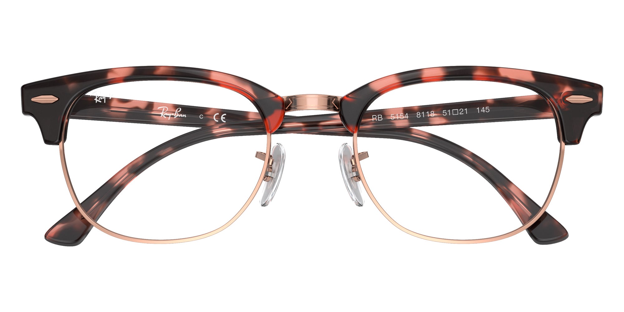 Ray-Ban RB5154 Clubmaster 8118 51 - Pink Havana #id:rx51548118_s:106125