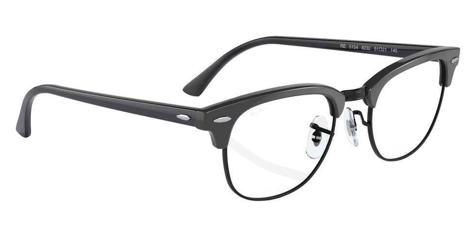 Ray-Ban RB5154 Clubmaster 8232 51 - Gray on Black #id:rx51548232_s:100120