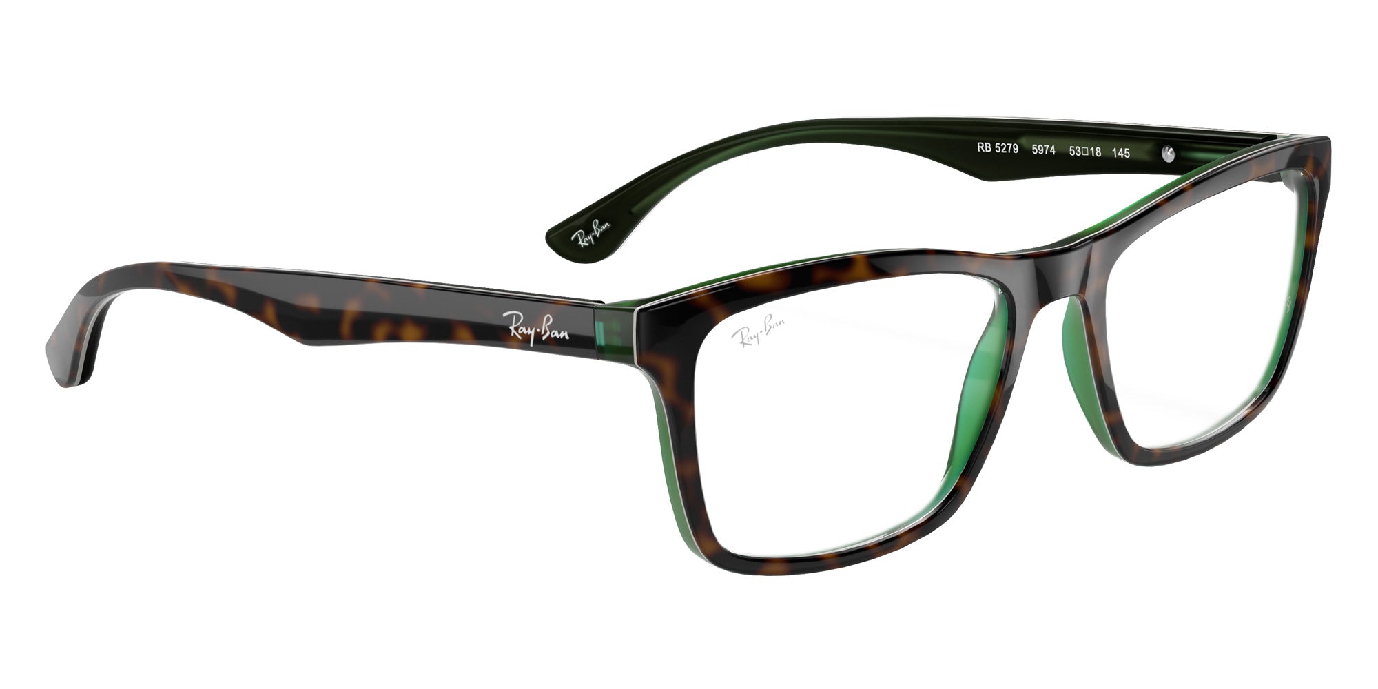 Ray-Ban RB5279 5974 55 - Havana On Transparent Green #id:rx52795974_s:100120