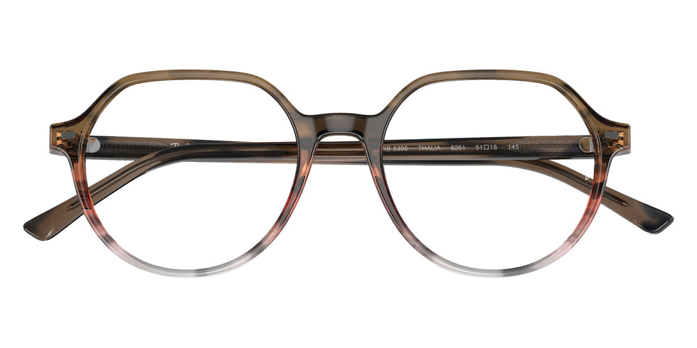 Ray-Ban RB5395 Thalia 8251 49 - Striped Brown & Red #id:rx53958251_s:100125