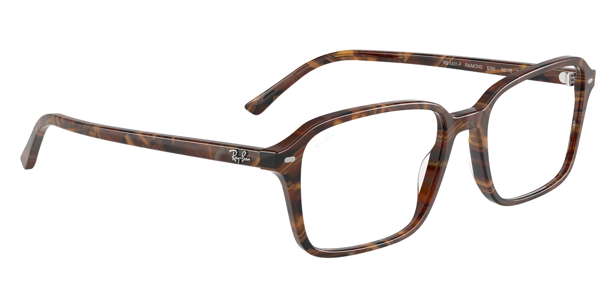 Ray-Ban RB5431F Raimond 8395 54 - Transparent Fantasy Brown & Yellow #id:rx5431f8395_s:100120