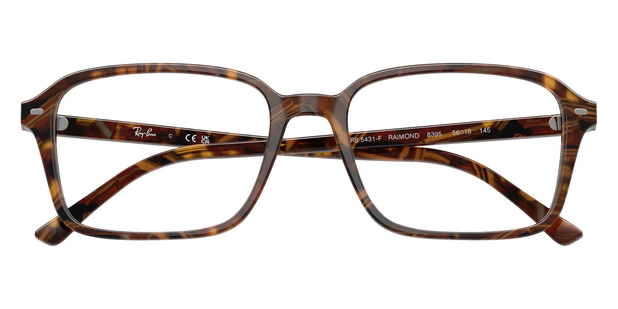 Ray-Ban RB5431F Raimond 8395 54 - Transparent Fantasy Brown & Yellow #id:rx5431f8395_s:100125