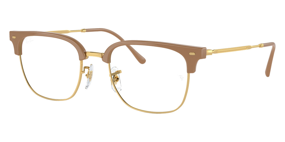 Ray-Ban RB7216 New Clubmaster 8342 51 - Beige on Gold #id:rx72168342_s:100105