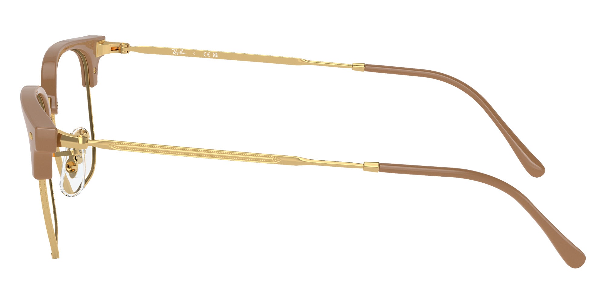 Ray-Ban RB7216 New Clubmaster 8342 51 - Beige on Gold #id:rx72168342_s:100110
