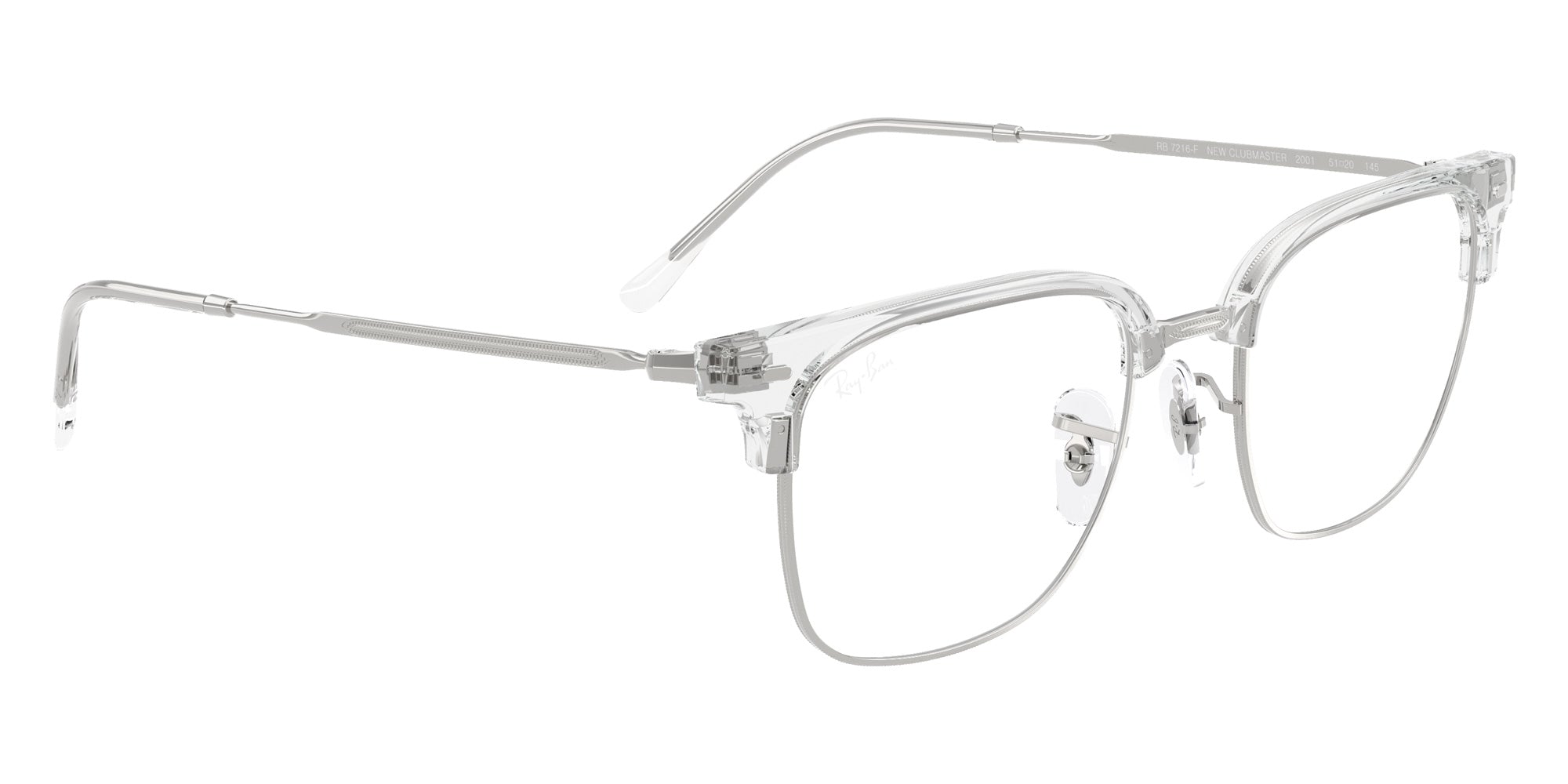 Ray-Ban RB7216F New Clubmaster 2001 53 - Transparent on Silver #id:rx7216f2001_s:100120