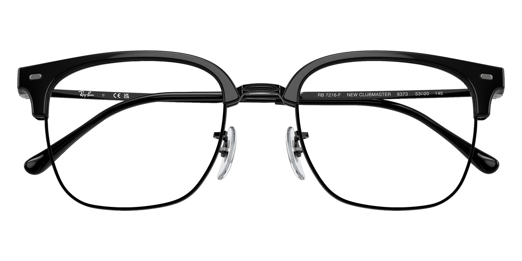 Ray-Ban RB7216F New Clubmaster 8373 53 - Black on Black #id:rx7216f8373_s:104125