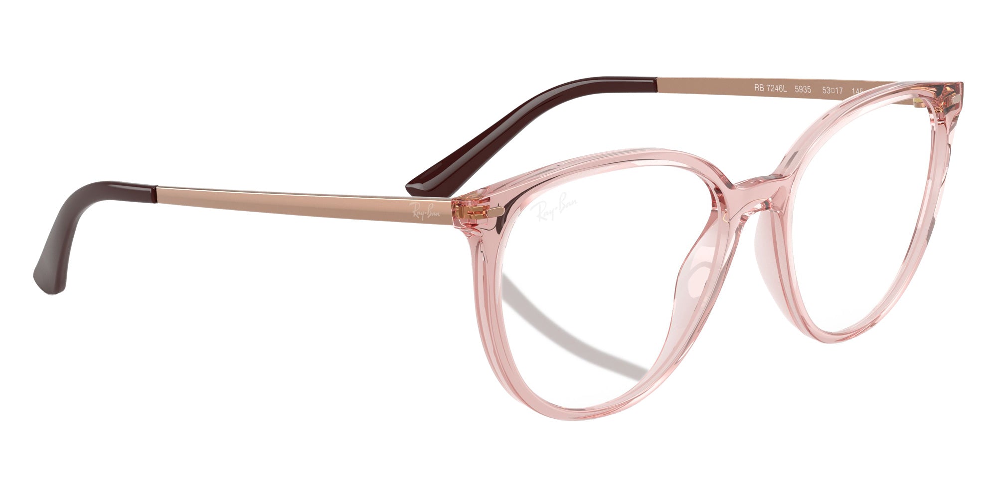 Ray-Ban RB7246L 5935 53 - Shiny Translucent Pink #id:rx7246l5935_s:102120