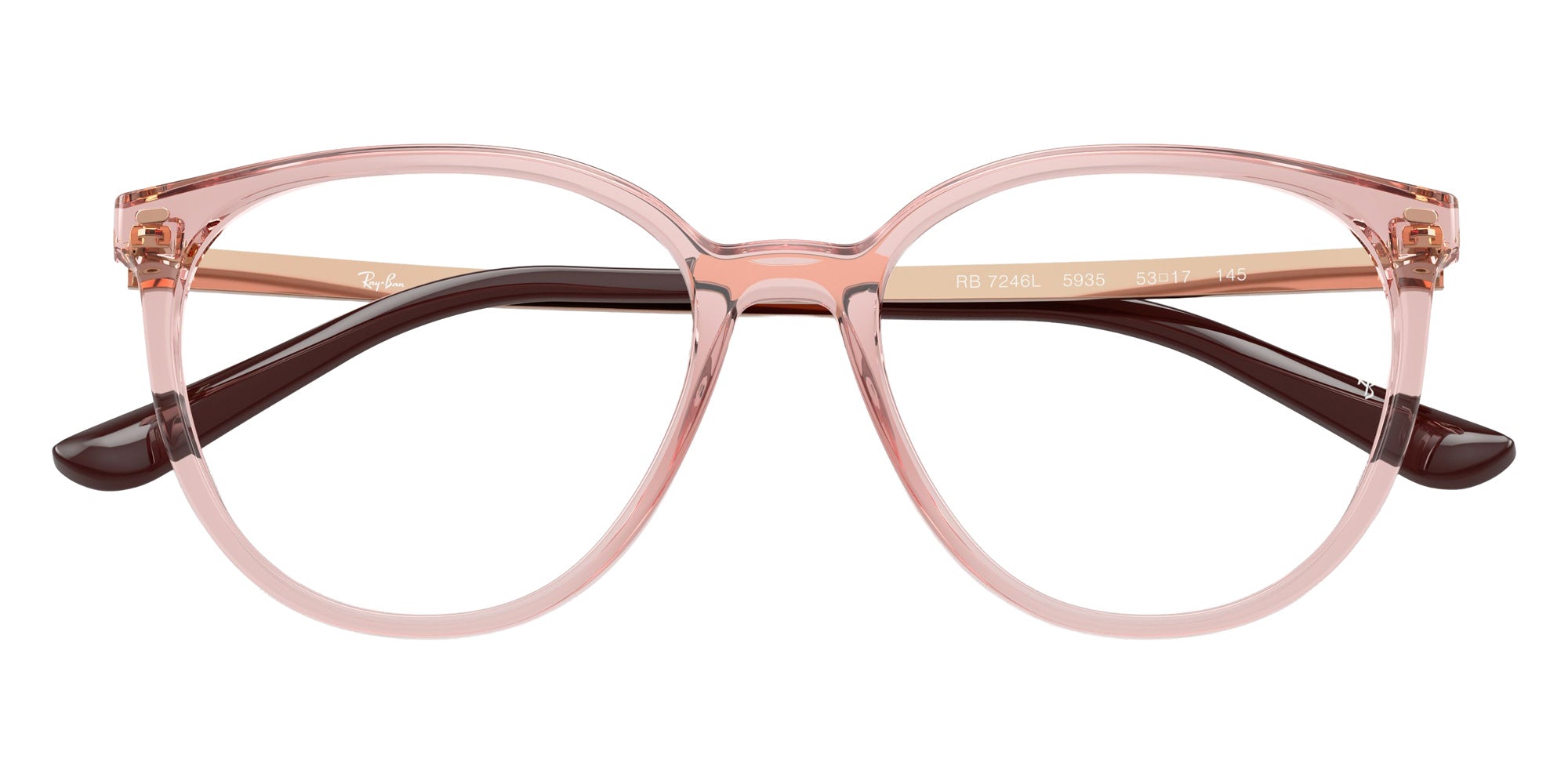 Ray-Ban RB7246L 5935 53 - Shiny Translucent Pink #id:rx7246l5935_s:102125