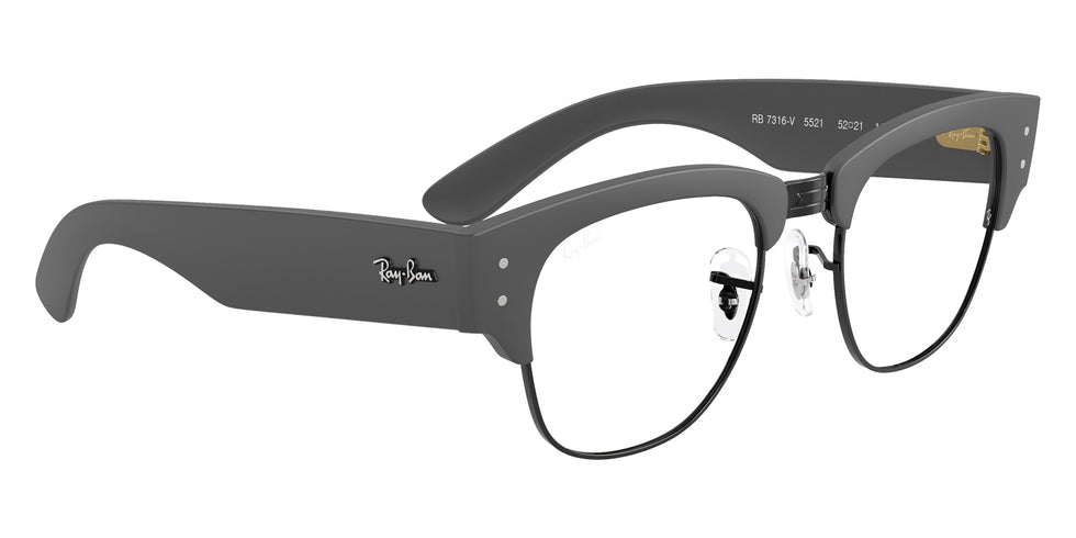 Ray-Ban RB7316V Mega Clubmaster Liteforce 5521 52 - Sand Gray on Black #id:rx7316v5521_s:100120