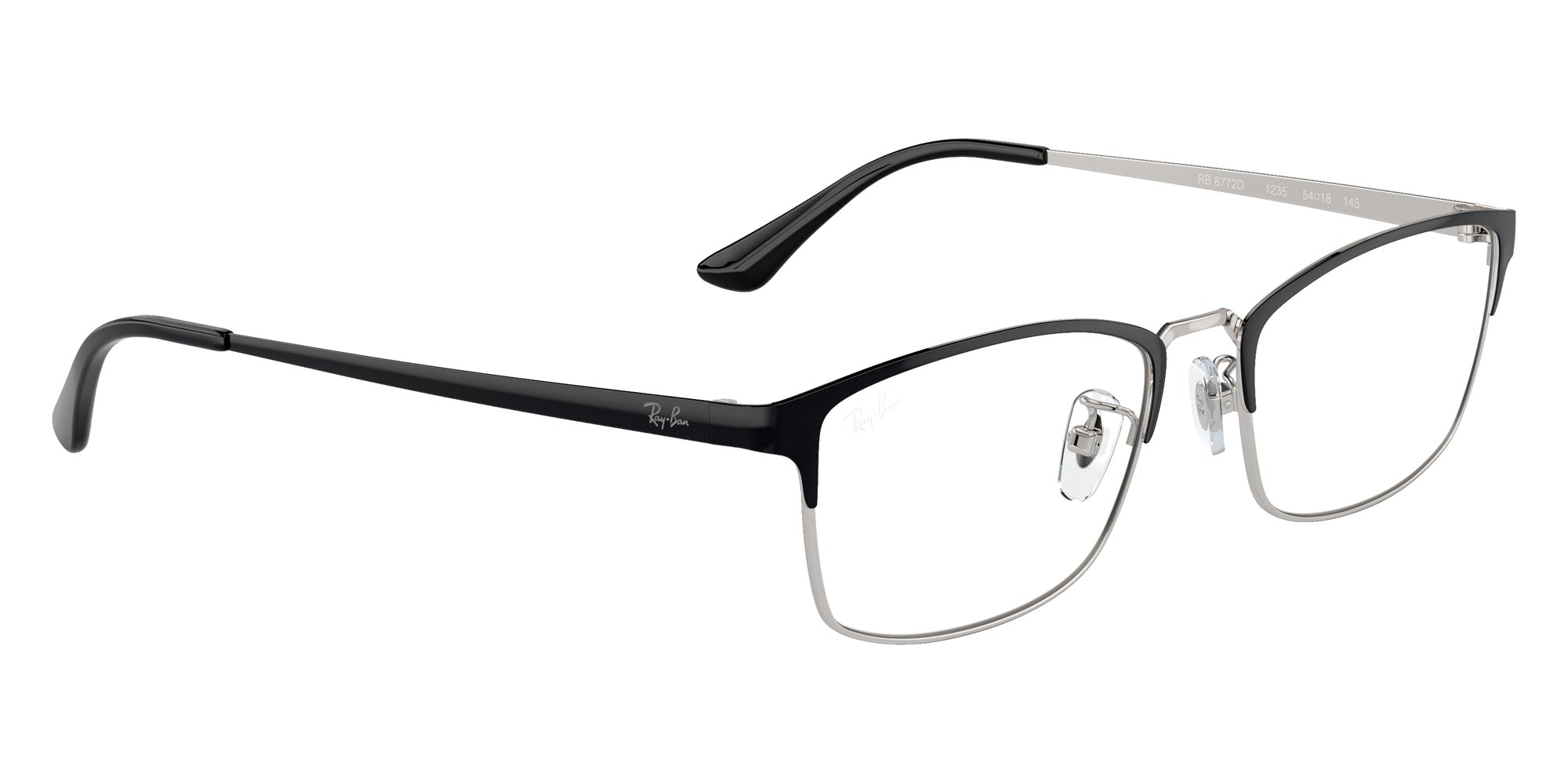 Ray-Ban RB8772D 1235 チタン メガネフレーム Ray-Ban RB8772D Titanium Square Eyeglasses | EyeOns.com