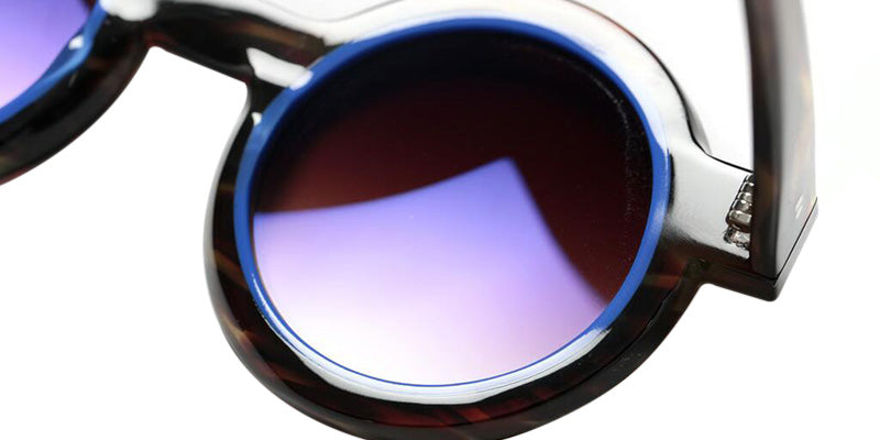 Sabine Be Be Addict Sun 120 45 - Tortoiseshell Veined Dark Shiny/Blue Majorelle Shiny #id:sbebeaddictsun120_s:108120