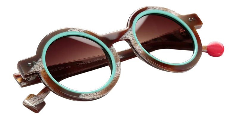 Sabine Be Be Addict Sun 378 45 - Horn Vintage Shiny/Turquoise Shiny #id:sbebeaddictsun378_s:118100