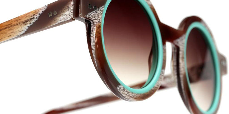 Sabine Be Be Addict Sun 378 45 - Horn Vintage Shiny/Turquoise Shiny #id:sbebeaddictsun378_s:118115