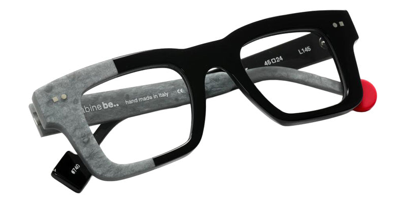 Sabine Be Be Better 740 45 - Black Shiny/Gray Mouse Marbled Matte #id:sbebebetter740_s:104100