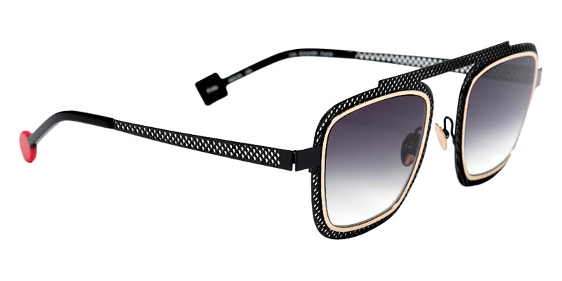 Sabine Be Be Boyish Hole Sun 656 52 - Black Shiny Perforated/Or Rose Polished #id:sbebeboyishholesun656_s:100105