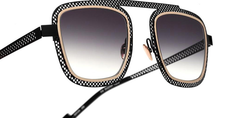 Sabine Be Be Boyish Hole Sun 656 52 - Black Shiny Perforated/Or Rose Polished #id:sbebeboyishholesun656_s:100115
