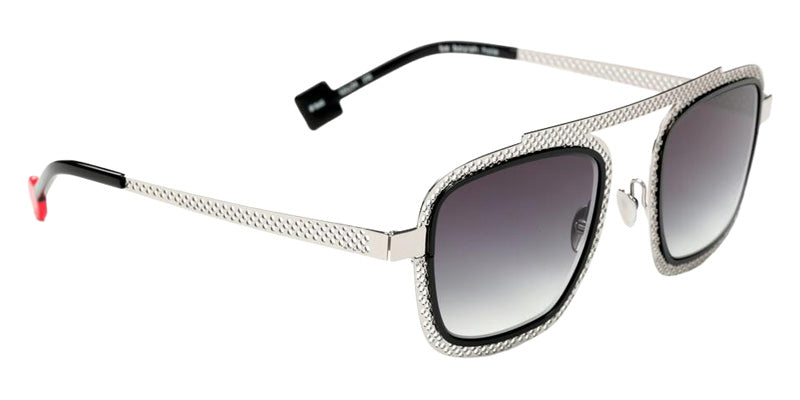 Sabine Be Be Boyish Hole Sun 860 52 - Palladium Polished/Black Satin #id:sbebeboyishholesun860_s:106105