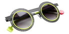 Sabine Be Be Gipsy Hole Sun 498 43 - Taupe Satin Perforated/Yellow Fluorescent Satin #id:sbebegipsyholesun498_s:100100