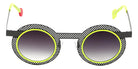Sabine Be Be Gipsy Hole Sun 498 43 - Taupe Satin Perforated/Yellow Fluorescent Satin #id:sbebegipsyholesun498_s:100110