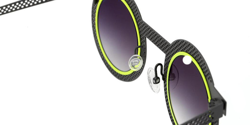 Sabine Be Be Gipsy Hole Sun 498 43 - Taupe Satin Perforated/Yellow Fluorescent Satin #id:sbebegipsyholesun498_s:100115