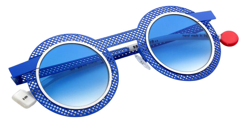 Sabine Be Be Gipsy Hole Sun 499 43 - Blue Majorelle Satin Perforated/Palladium Polished #id:sbebegipsyholesun499_s:102100