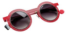 Sabine Be Be Gipsy Hole Sun 503 43 - Red Satin Perforated/Palladium Polished #id:sbebegipsyholesun503_s:108100
