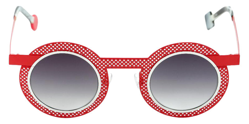 Sabine Be Be Gipsy Hole Sun 503 43 - Red Satin Perforated/Palladium Polished #id:sbebegipsyholesun503_s:108110