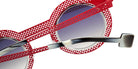 Sabine Be Be Gipsy Hole Sun 503 43 - Red Satin Perforated/Palladium Polished #id:sbebegipsyholesun503_s:108115