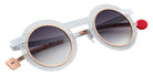 Sabine Be Be Gipsy Hole Sun 505 43 - White Satin Perforated/Or Rose Polished #id:sbebegipsyholesun505_s:112100
