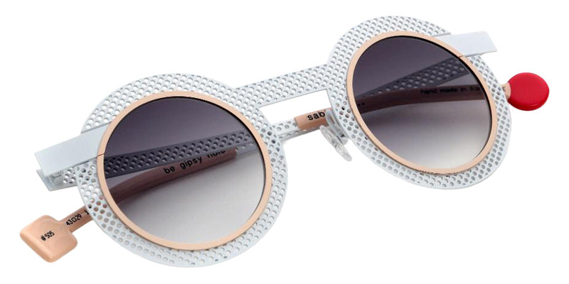 Sabine Be Be Gipsy Hole Sun 505 43 - White Satin Perforated/Or Rose Polished #id:sbebegipsyholesun505_s:112100