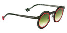 Sabine Be Be Gipsy Hole Sun 564 43 - Khaki Satin Perforated/Orange Fluorescent Satin #id:sbebegipsyholesun564_s:116105