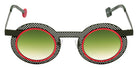 Sabine Be Be Gipsy Hole Sun 564 43 - Khaki Satin Perforated/Orange Fluorescent Satin #id:sbebegipsyholesun564_s:116110
