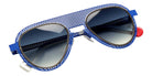 Sabine Be Be Legend Hole Sun 499 51 - Blue Majorelle Satin Perforated/Palladium Polished #id:sbebelegendholesun499_s:100100