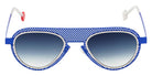 Sabine Be Be Legend Hole Sun 499 51 - Blue Majorelle Satin Perforated/Palladium Polished #id:sbebelegendholesun499_s:100110