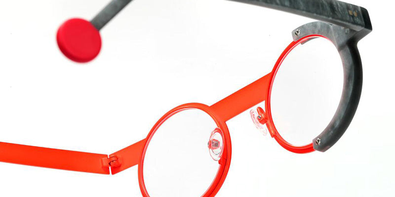 Sabine Be Be Loop 874 43 - Orange Fluorescent Satin/Gray Mouse Marbled Matte #id:sbebeloop874_s:108115