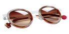 Sabine Be Be Lucky Sun 349 47 - Horn Vintage Shiny/White Satin #id:sbebeluckysun349_s:110100