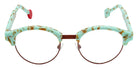 Sabine Be Be Master Pantos 556 51 - Turquoise Marbled Matte/Camel Shiny #id:sbebemasterpantos556_s:100110
