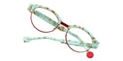 Sabine Be Be Master Pantos 556 51 - Turquoise Marbled Matte/Camel Shiny #id:sbebemasterpantos556_s:100115