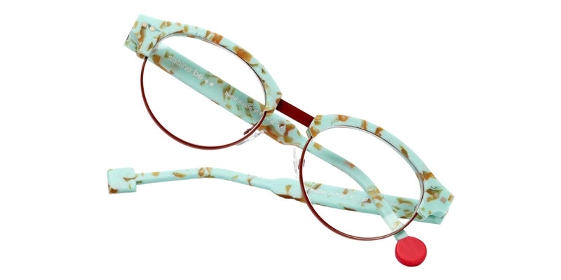 Sabine Be Be Master Pantos 556 51 - Turquoise Marbled Matte/Camel Shiny #id:sbebemasterpantos556_s:100115