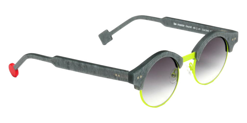 Sabine Be Be Master Round Sun 546 45 - Gray Mouse Marbled Matte/Yellow Fluorescent Satin #id:sbebemasterroundsun546_s:104105
