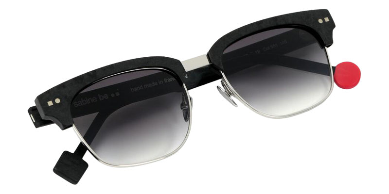 Sabine Be Be Master Square Sun 551 52 - Gray Slate Marbled Matte/Palladium Polished #id:sbebemastersquaresun551_s:102100