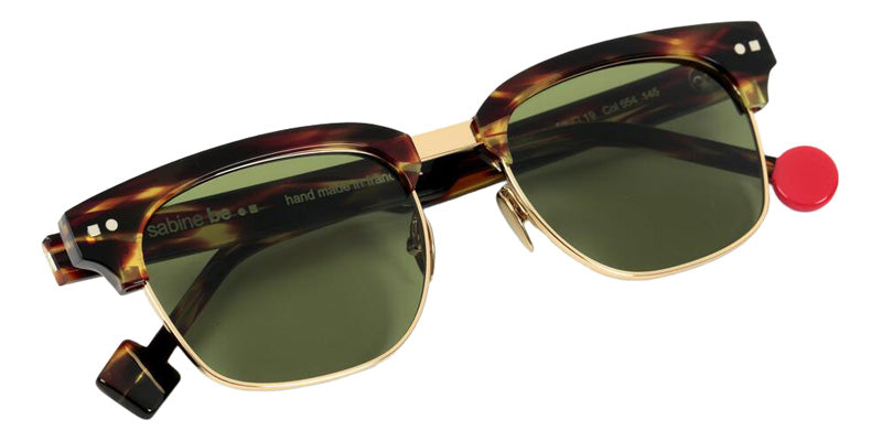 Sabine Be Be Master Square Sun 554 52 - Tortoiseshell Inée Dark Shiny/Or Pale Polished #id:sbebemastersquaresun554_s:104100