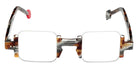 Sabine Be Be Square 220 42 - White Satin/Tortoiseshell Vintage Shiny #id:sbebesquare220_s:100110