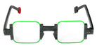Sabine Be Be Square 578 42 - Gray Mouse Marbled Matte/Green Fluorescent Satin #id:sbebesquare578_s:102110