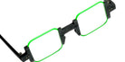 Sabine Be Be Square 578 42 - Gray Mouse Marbled Matte/Green Fluorescent Satin #id:sbebesquare578_s:102115